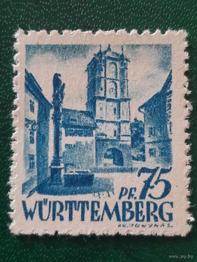 Франция 1947. Зона оккупации. Wurttemberg