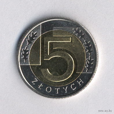 Польша, 5 злотых 2010 г.