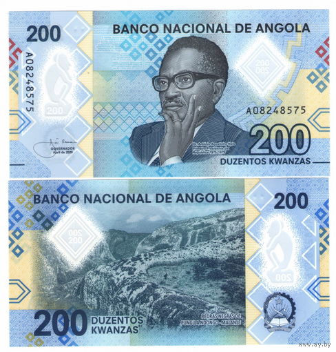 Ангола 200 кванза 2020 год UNC (полимер)