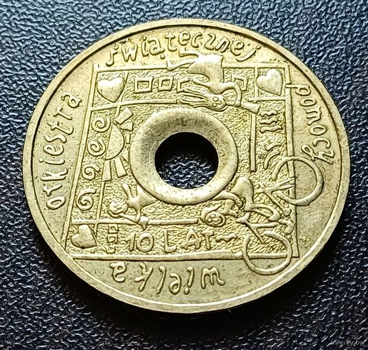 Польша 2 злотых, 2003 10 лет Великому Оркестру Рождественской Помощи