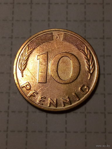 10 пфенниги ГДР  1992 A год