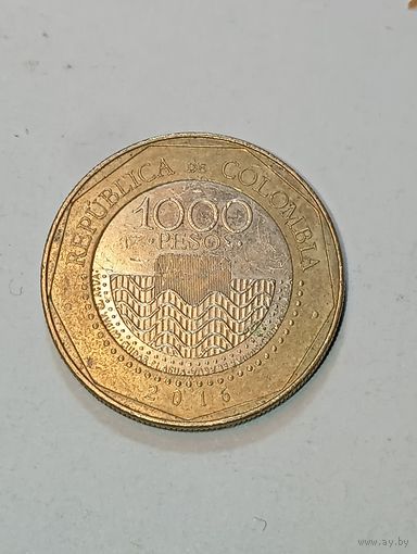 Колумбия 1000 песо 2016 года .