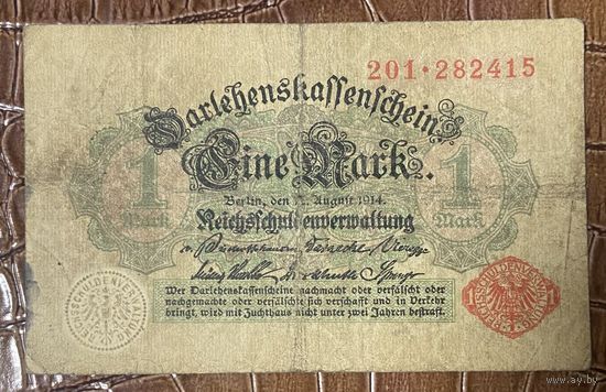 Банкнота 1 марка 1914 год. Германская империя.