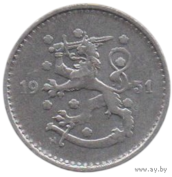 Финляндская Республика (Финляндия). 1 марка 1951 Н.
