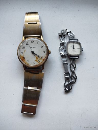 Часы Sekonda позолоченый корпус, чайка бонусом.