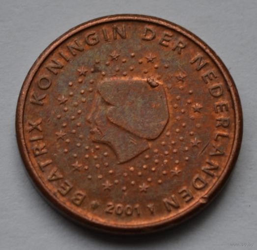 Нидерланды, 1 евроцент 2001 г.