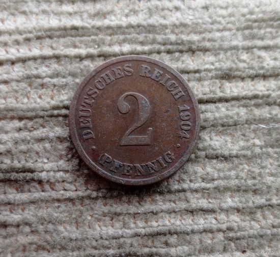 Werty71 Германия 2 пфеннига 1904 D
