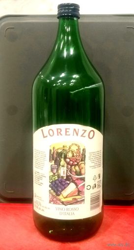 Бутылка * Винная * Вино * LORENZO * Италия * 2 литра * Высота 30.5 см * Диаметр 12 см