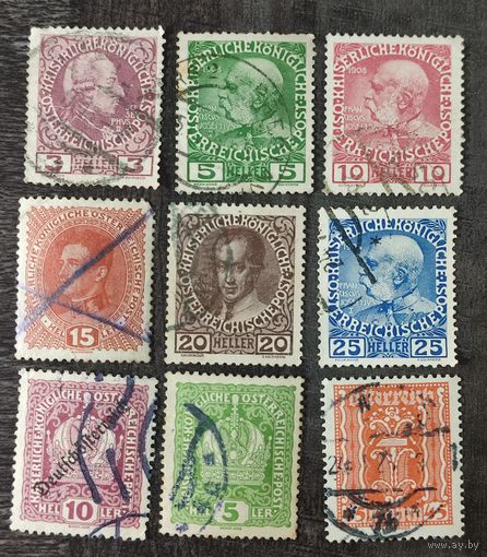 Марки Австрии 1908-1922гг. 2