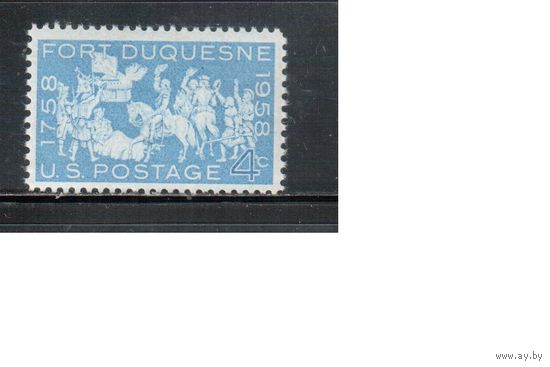 США-1958, (Мих.742),  * , Война, Форт(одиночка)