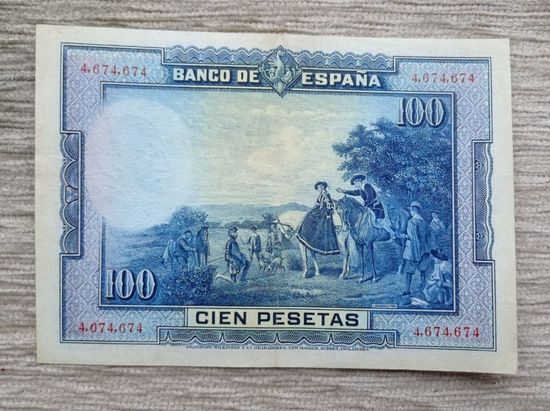 Werty71 Испания 100 Песет 1928 банкнота