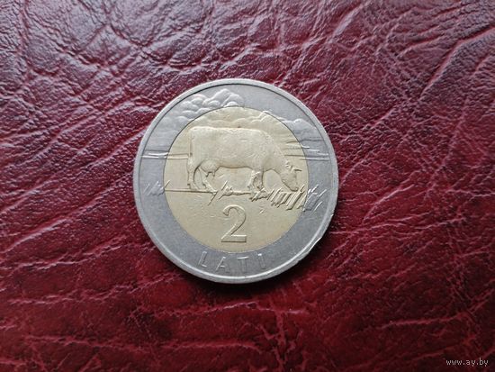 2 лата Латвия 1999 г.