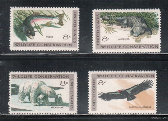 США-1971, (Мих.1037-1040) , ** , Фауна, (полная серия)