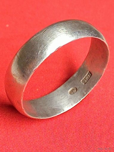 Кольцо серебряное старинное, 84 проба.
