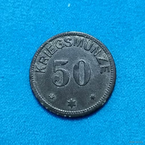 50 пфеннигов (1917г.) г.Кемптен.Цинк.Расспродажа!