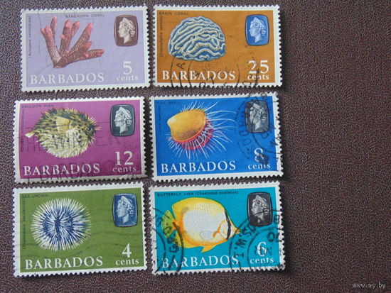 Барбадос 1965 г . Морская фауна.