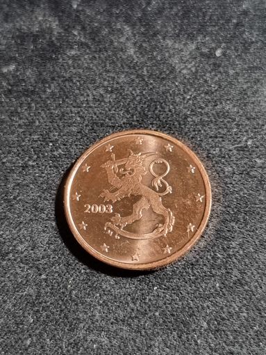 Финляндия 1 евроцент 2003 Unc