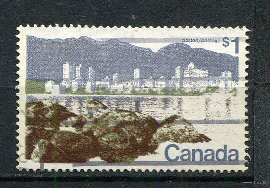 Канада - 1972/1977 - г. Ванкувер 1$ - [Mi.496yIID] - 1 марка. Гашеная.  (Лот 48Gj)-T2P40