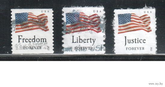 США-2012 (Мих.4821-4824) , гаш.  , Стандарт, Флаги,