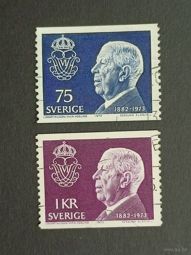 Швеция 1973. Густав VI Адольф, 1882–1973 гг.. Полная серия