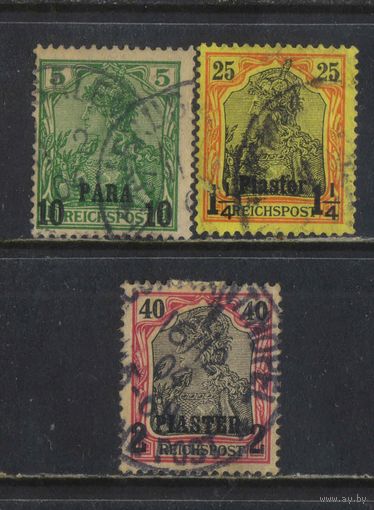 Германия Почта за рубежом Османская Имп (Турция) 1900 Надп #12I,15,17