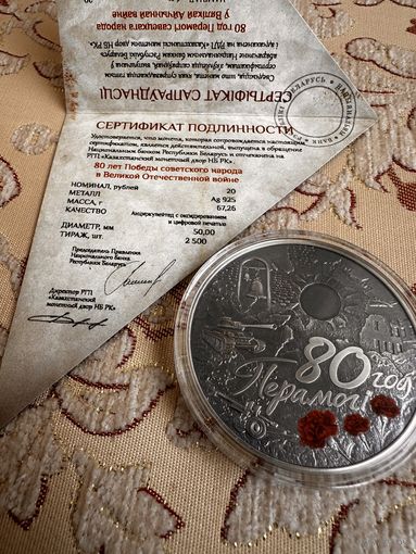 ПОБЕДА. ПЕРАМОГА. 80 лет Победы советского народа в Великой Отечественной войне. 20 рублей 2025 год