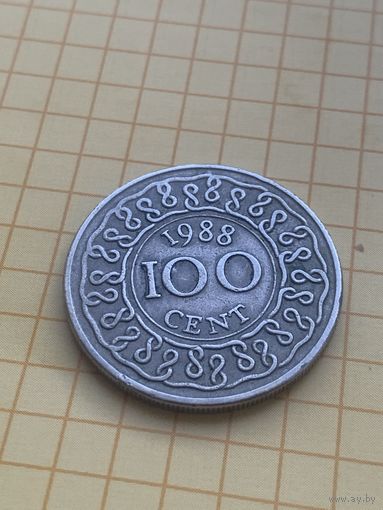 Суринам 100 центов 1988 г