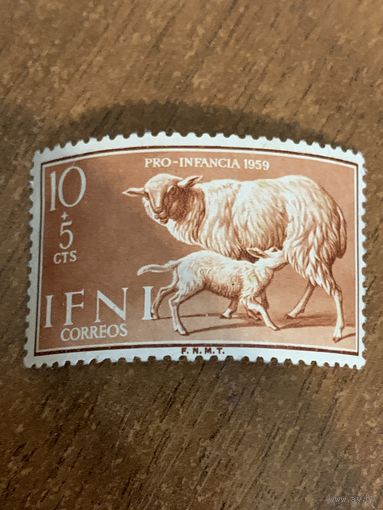 Ифни 1959. Овцы. Марка из серии
