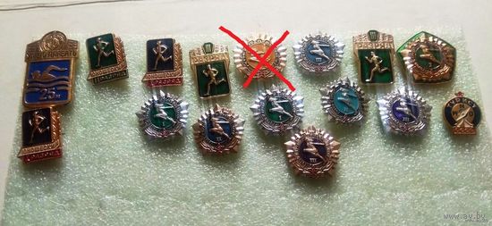 Подборка значков No2: спорт, ГТО, разряд, умею плавать. Возможна продажа по отдельности.
