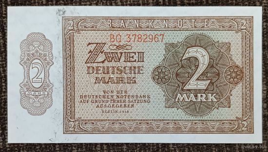 2 марки 1948 года - ГДР - UNC