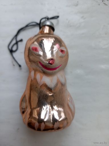 Игрушка елочная СССР, стекло.