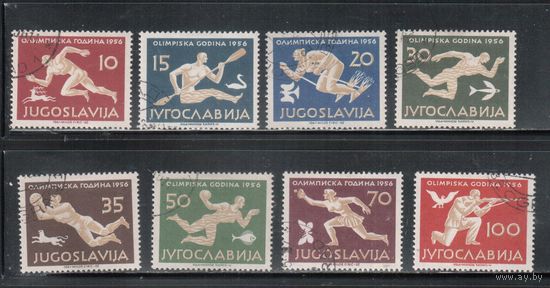 Югославия-1956(Мих.804-811) гаш.  , Спорт, ОИ-1956 (полная серия)