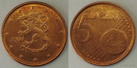 5 евроцентов Финляндия 2001г