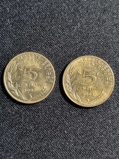 ФРАНЦИЯ 5 сантимов  1992 1996