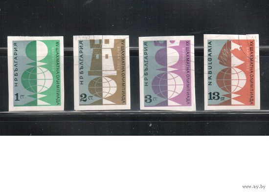 Болгария-1962, (Мих.1329-1332),     гаш. , Спорт, Шахматы, БЗЦ
