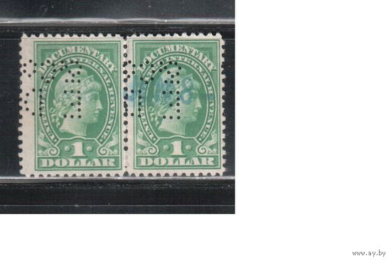 США-1940(Скотт. R276) , гаш. , REVENUE, Служебные марки, пара