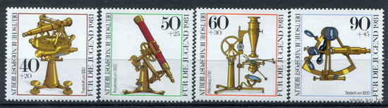 Берлин - 1981г. - Оптические инструменты - полная серия, MNH, две марки с дефектами клея, одна с отпечатком [Mi 641-644] - 4 марки