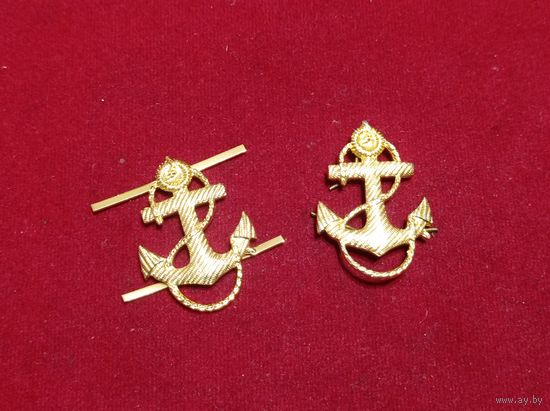 Эмблемы петличные-Якорь- Офицера ВМФ СССР