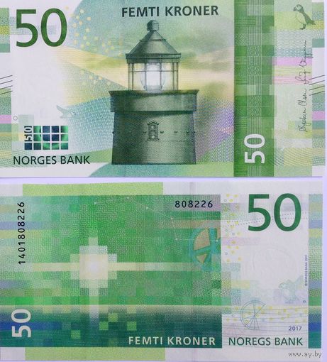 Норвегия 50 крон  2017 год   UNC