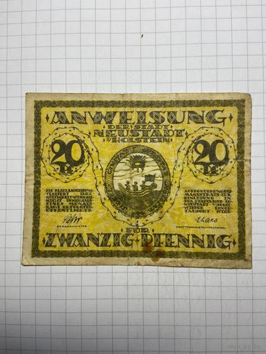 Нотгельд 20 пфеннигов Германия-3012
