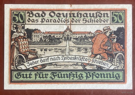 Нотгельд Фюрстенхоф, 50 пфеннигов 1921 год. Веймарская республика.
