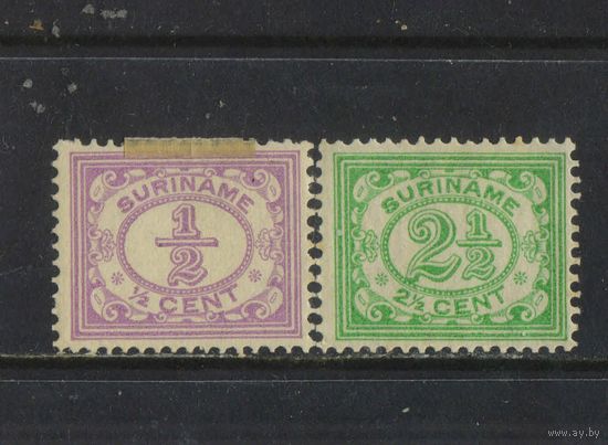 NL Колонии Суринам 1913 Номинал Стандарт #74,75*