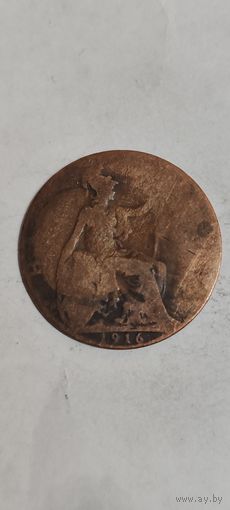 Великобритания  1/2 пенни 1916