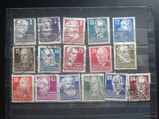 Германмя 1948 Советская зона оккупации. Политики и деятели культуры Полная серия Михель-40,0 евро гаш