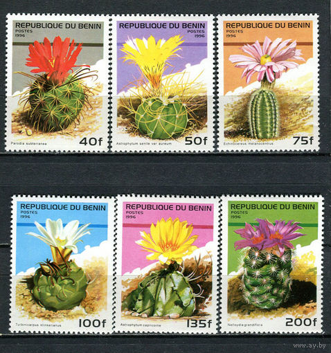 Бенин - 1996 - Цветы. Кактусы - [Mi. 824-829] - полная серия - 6 марок. MNH.  (Лот 38JN)-T4P3