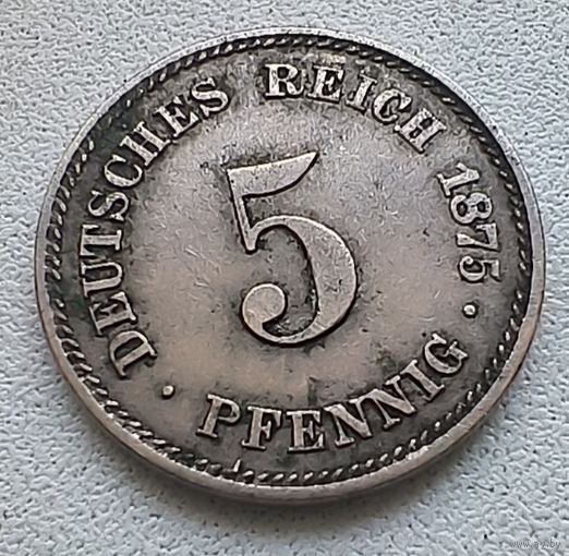 Германия 5 пфеннигов, 1875 А  2-1-7