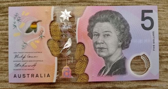 Werty71 Австралия 5 долларов 2021 UNC банкнота