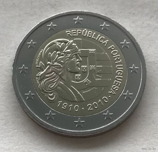 Португалия 2 евро 2010 - 100 лет Португальской Республике