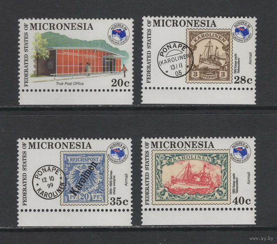 Почта Микронезия 1984** Фил.выставка Ausipex 84, Авиапочта, Марки на марках