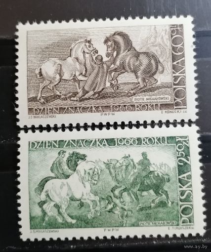 Польша 1966 День почтой марки Лошади
